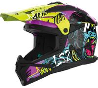 LS2 MX708 Fast II Gorilla, casque à croix XL Noir/Mauve/Jaune Néon Noir/Mauve/Jaune Néon