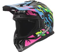 LS2 Helmets – Casque de motocross MX708 Fast II Grotesk ECE 22.06 Noir 3XL
