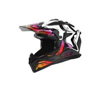 LS2 MX708 Fast II Wash casque de motocross, noir/blanc/rouge, S (55/56)