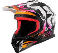 LS2 Helmets Casque motocross MX708 Fast II Wash Blanc/Noir/Rouge XXL