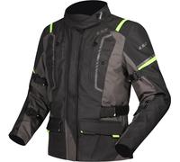 LS2 Narvik, veste textile imperméable pour femmes S Noir/Gris/Jaune Néon Noir/Gris/Jaune Néon