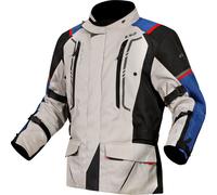 LS2 Narvik, veste textile imperméable XL Gris Clair/Noir/Bleu Gris Clair/Noir/Bleu