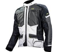 LS2 Norway Veste textile de moto imperméable, noir/gris/jaune fluo, Taille 3XL