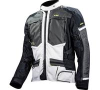 LS2 Norway Veste textile de moto imperméable, noir/gris/jaune fluo, Taille M