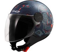 LS2 Helmets Casque jet OF558 Sphere Lux II Maxca Bleu XL