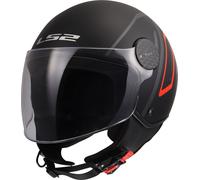 LS2 Helmets Casque jet OF558 Sphere Lux II Minim – Homologué ECE 22.06 – Noir 2XL