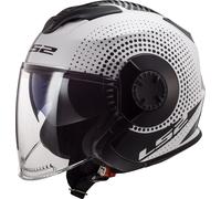 LS2 OF570 Verso Spin Casque jet, noir-blanc, taille 3XL pour homme