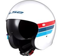 LS2 OF599 Spitfire II Retro, casque à réaction S Blanc/Bleu/Rouge Blanc/Bleu/Rouge