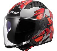 LS2 OF600 Copter II Kanji Casque jet, gris-argent, taille XL pour homme