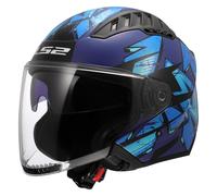LS2, Casque Moto Jet Copter II Kanji Gloss Blue, S
