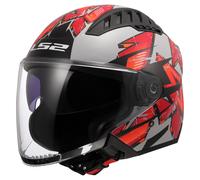 LS2, Casque Moto Jet Copter II Kanji Gloss Light Grey, XXL