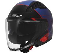 LS2 OF600 Copter II Tango Casque à réaction, noir/bleu/rouge, Taille M (57/58)