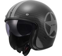LS2 OF601 Bob II Carbon Star Casque à face ouverte, gris, Taille M (57/58)