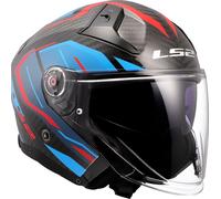 LS2 OF603 Infinity II Carbon Urus, casque intégral 3XL Noir/Bleu/Rouge Noir/Bleu/Rouge