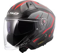 LS2 OF603 Infinity II Carbon Urus Casque jet, charbon-rouge, taille XL pour homme