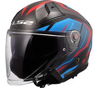 LS2 Casque moto OF603 Infinity II Carbon Urus Blue / Red S