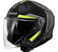LS2 CASQUE JET OF603 INFINITY II FOCUS MAT - XS - LS2 CASQUE JET OF603 INFINITY II FOCUS MAT - NOIR/JAUNE FLUO