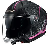 LS2 OF603 Infinity II Lotus, casque à jet XS Mat Fuchsia/Noir Mat Fuchsia/Noir