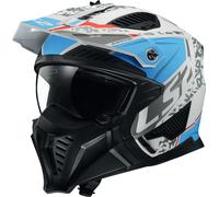 LS2 OF606 Drifter Devor, casque modulaire M Mat Bleu/Gris Clair/Gris Foncé Mat Bleu/Gris Clair/Gris Foncé