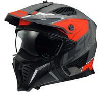 LS2 OF606 Drifter Devor, casque modulaire XL Mat Rouge/Gris Mat Rouge/Gris