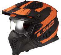 LS2 OF606 Drifter Mud, casque modulaire L Mat Noir/Orange Mat Noir/Orange