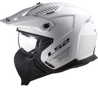 LS2 OF606 Drifter Solid, casque modulaire S Blanc Blanc