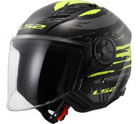 Ls2 Of616 Airflow Ii Brush Open Face Helmet Noir 2XL