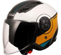LS2 OF616 Airflow II Cover, casque à réaction S Blanc/Marron Clair/Noir Blanc/Marron Clair/Noir