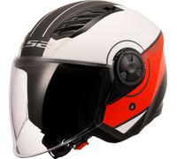 Casque Jet LS2 OF616 Airflow II Mat Blanc/RougeS Mat Blanc,Rouge