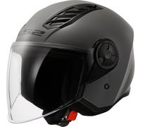 LS2 OF616 Airflow II Solid Casque à réaction, gris, Taille XL (61/62)