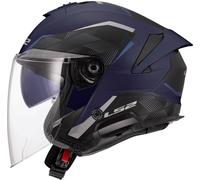 LS2 Helmets Casque moto jet Verso II Air Bleu marine Taille M