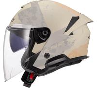 LS2 Helmets - Casque jet OF618 Verso II Aqua - Beige XL