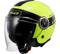 LS2 OF620 Classy Classic, casque à réaction XL Noir/Jaune Néon Noir/Jaune Néon
