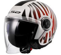 LS2 OF620 Classy Cool, casque à réaction L Blanc/Noir/Rouge Blanc/Noir/Rouge