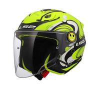 LS2 Helmets Casque jet OF622 Funny II GLUP Junior Jaune Taille M