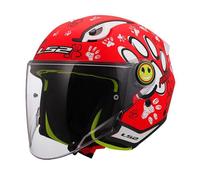 Ls2 Of622 Funny Ii Paws Junior Open Face Helmet Rouge S Enfants