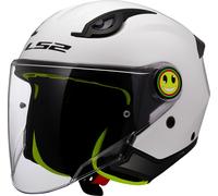 LS2 OF622 Funny II Solid, Casque ouvert pour enfants L Blanc Blanc