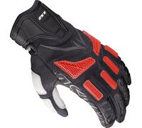 LS2 Ravin Gants de moto, Noir/Gris/Rouge, Taille M