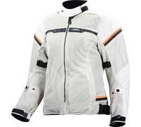 LS2 Riva imperméable dames moto textile veste, Gris clair/orange, Taille M