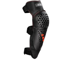 LS2 Rookie Protège-genoux, noir-rouge, taille S M L pour homme