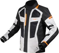 LS2 Scout Veste textile de moto imperméable, Noir/Gris/Orange, Taille M
