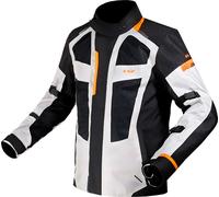 LS2 Scout Veste textile de moto imperméable, noir-gris-orange, taille L pour homme