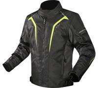 LS2 Sepang Veste textile de moto imperméable, noir-gris-jaune, taille 3XL pour homme