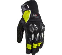 LS2 Spark II Air Gants de moto en maille, noir-blanc-jaune, taille S