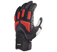 LS2 Ravin Gants de moto, Noir/Gris/Rouge, Taille S