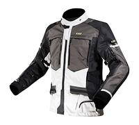 LS2, Veste Moto Homme Imperméable Norway Black/Grey/Yellow, M