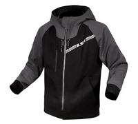 LS2 Throttle Sweat à capuche zippé de moto, noir-gris, taille S pour homme