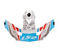 LS2 VISIERE POUR OF606 DRIFTER DEVOR MAT - DEVOR MAT - BLANC/BLEU