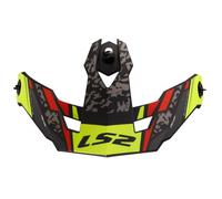 LS2 VISIERE POUR OF606 DRIFTER DEVOR MAT - DEVOR MAT - NOIR/JAUNE FLUO