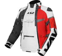 LS2 X-Master Veste textile moto imperméable, Noir/Gris/Rouge, Taille 4XL